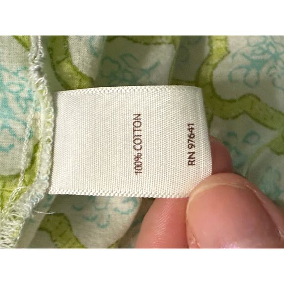 J Jill Lightweight Split Neck Tunic Green Motif Sz XL Pure Jill - Picture 5 of 8